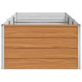 Garden Raised Bed Light Brown 240 x 80 x 45 cm Galvanised Steel