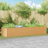 Garden Raised Bed 390 x 100 x 68 cm Galvanised Steel