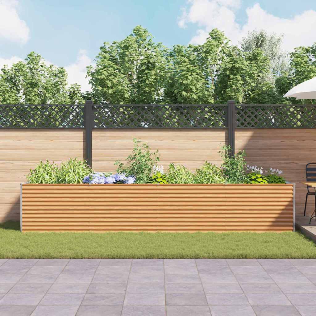 Garden Raised Bed 390 x 100 x 68 cm Galvanised Steel
