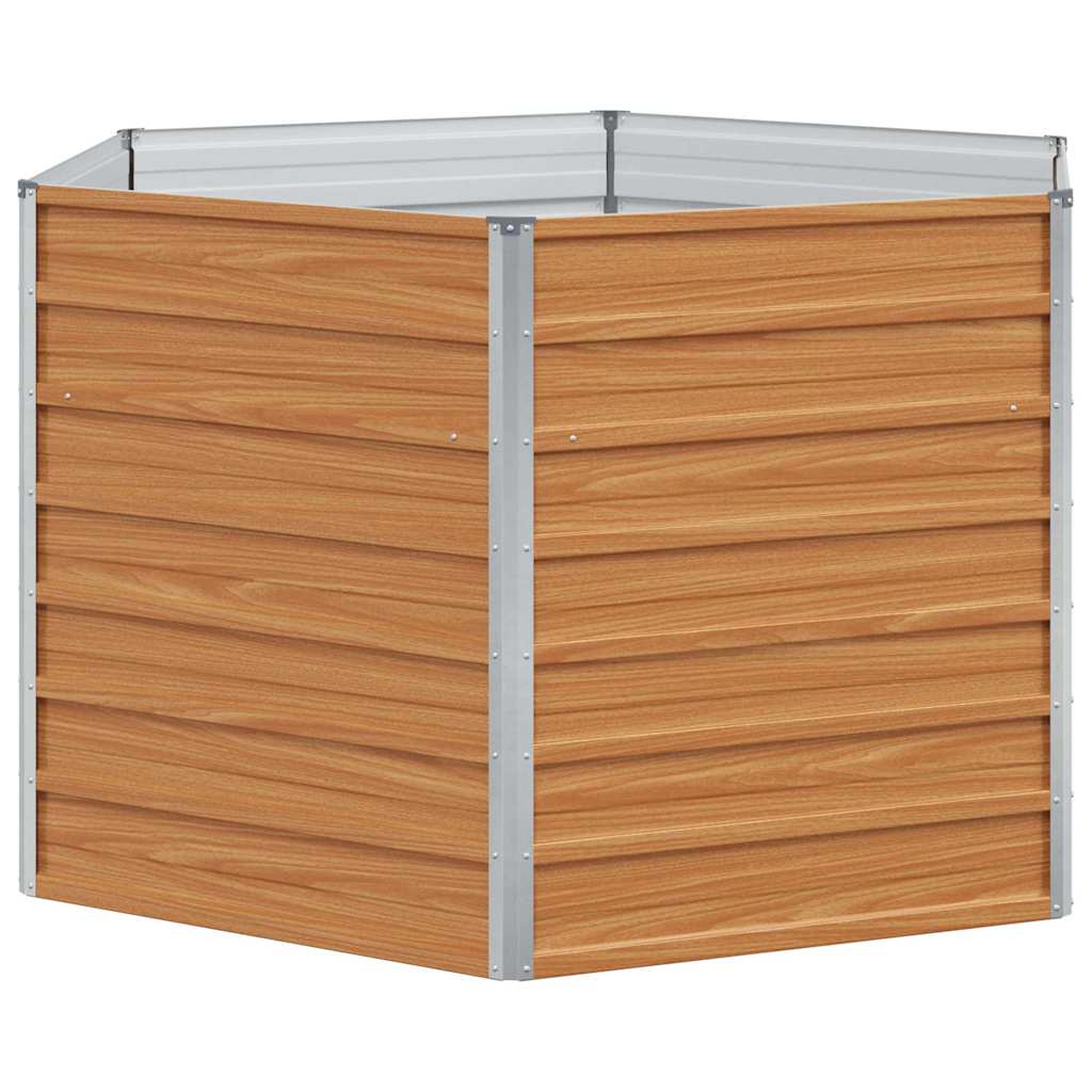 Raised Garden Bed Light Brown 129 x 129 x 77 cm