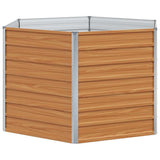 Raised Garden Bed Light Brown 129 x 129 x 77 cm