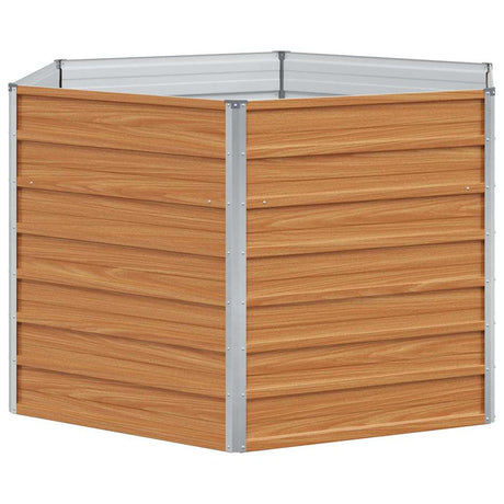 Raised Garden Bed Light Brown 129 x 129 x 77 cm