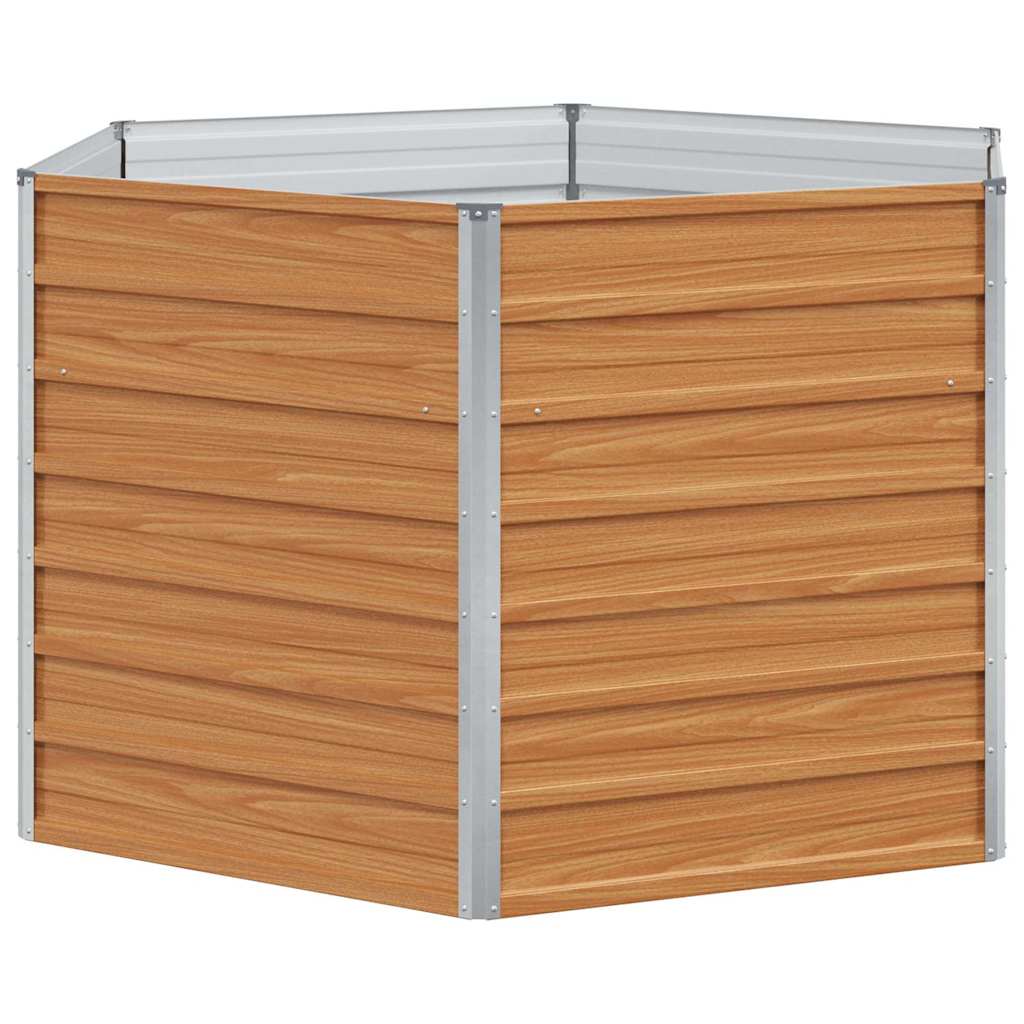 Raised Garden Bed Light Brown 129 x 129 x 77 cm