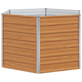 Raised Garden Bed Light Brown 129 x 129 x 77 cm