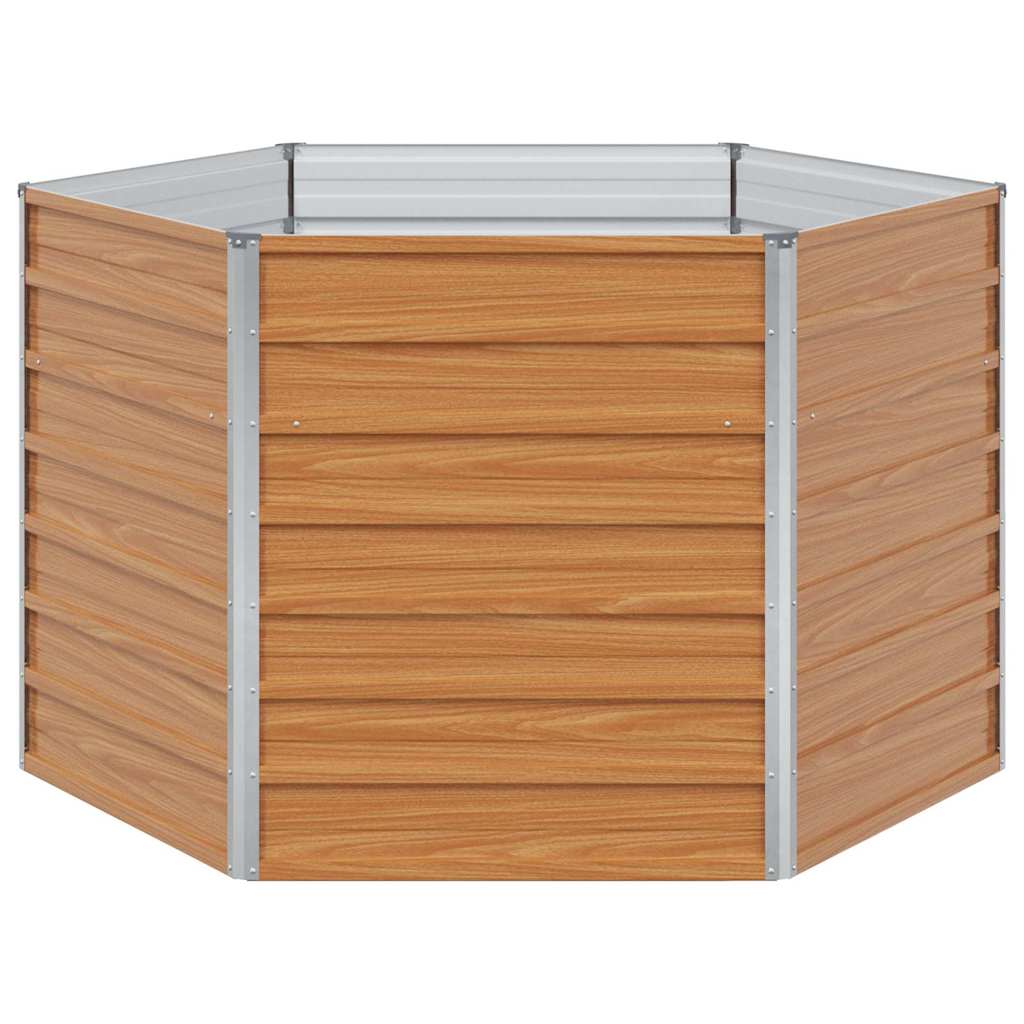 Raised Garden Bed Light Brown 129 x 129 x 77 cm