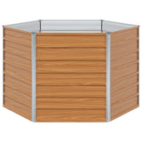 Raised Garden Bed Light Brown 129 x 129 x 77 cm