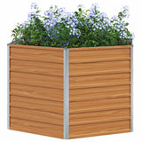 Raised Garden Bed Light Brown 129 x 129 x 77 cm