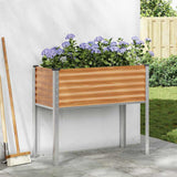 Garden Planter Light Brown 100.5 x 40.5 x 90 cm
