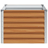 Garden Raised Bed Light Brown 98 x 50 x 36 cm Galvanised Steel
