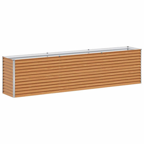 Garden Raised Bed Light Brown 290 x 50 x 68 cm Galvanised Steel
