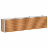 Garden Raised Bed Light Brown 290 x 50 x 68 cm Galvanised Steel
