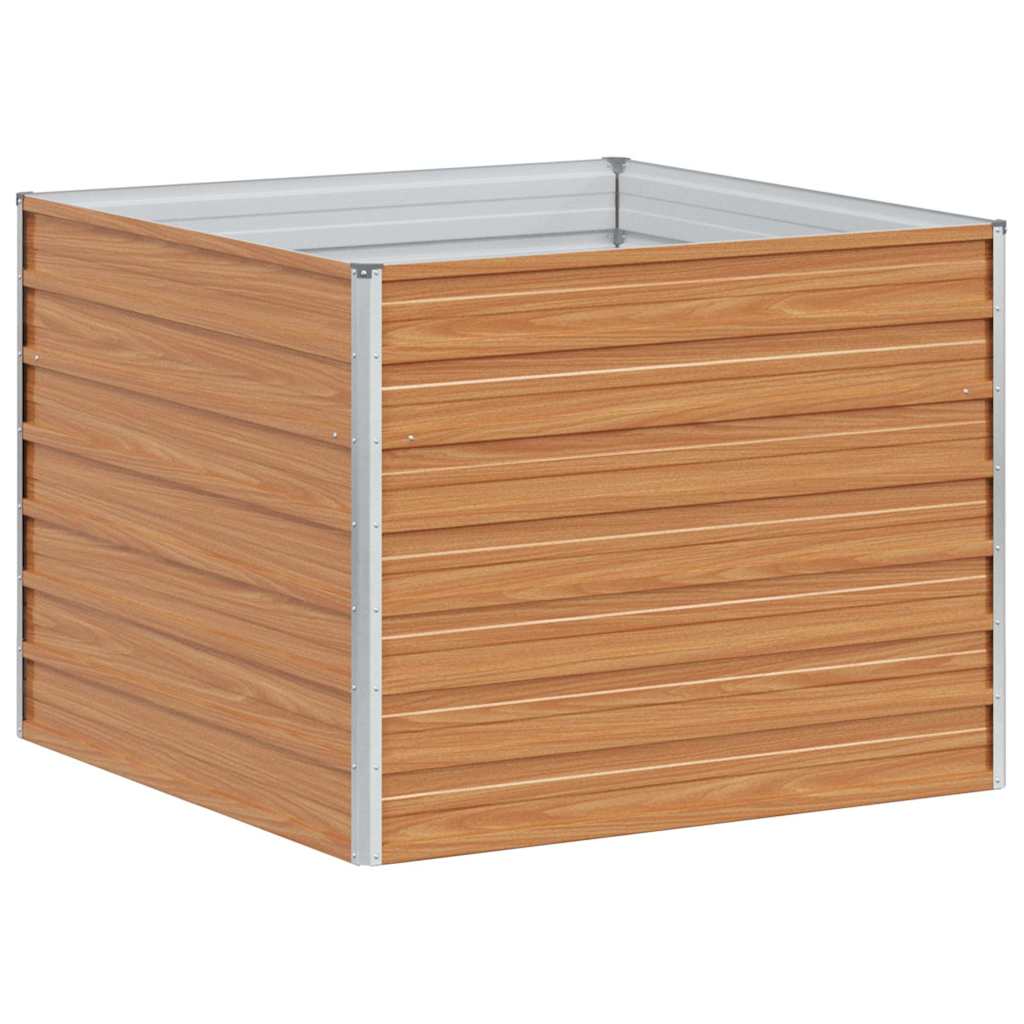 Garden Raised Bed Light Brown 100 x 100 x 77 cm