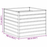 Garden Raised Bed Light Brown 100 x 100 x 77 cm