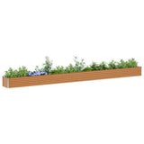 Garden Raised Bed Light Brown 582 x 50 x 36 cm Galvanised Steel