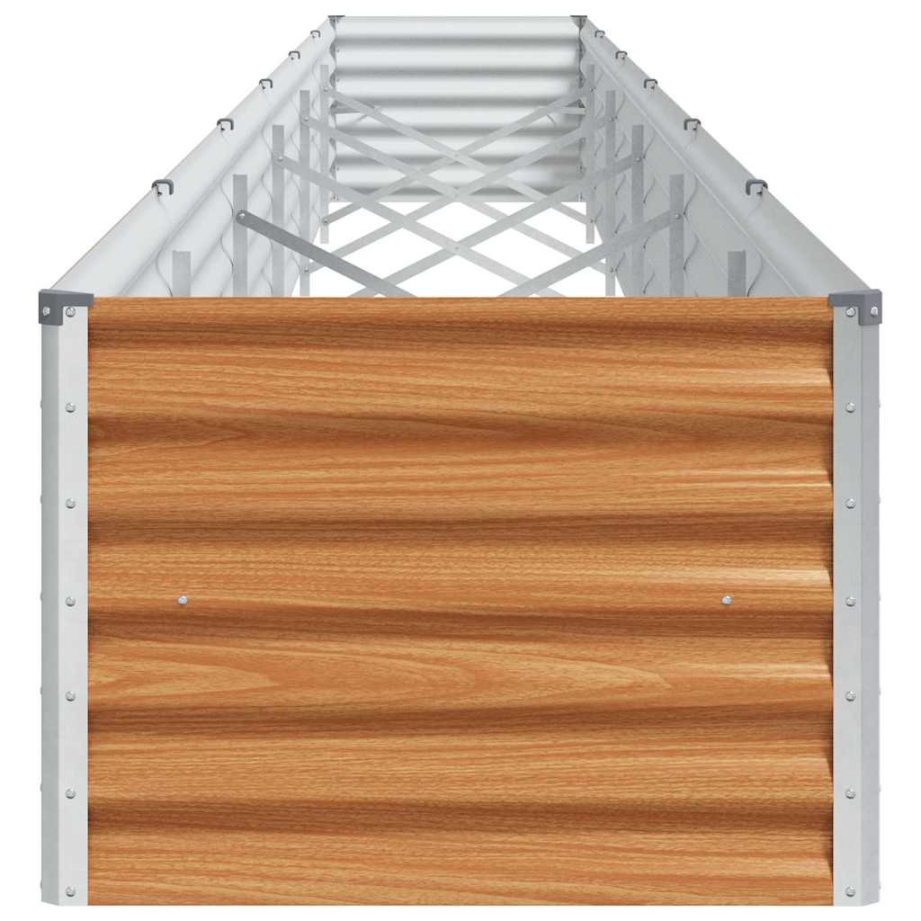 Garden Raised Bed Light Brown 582 x 50 x 36 cm Galvanised Steel