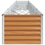 Garden Raised Bed Light Brown 582 x 50 x 36 cm Galvanised Steel