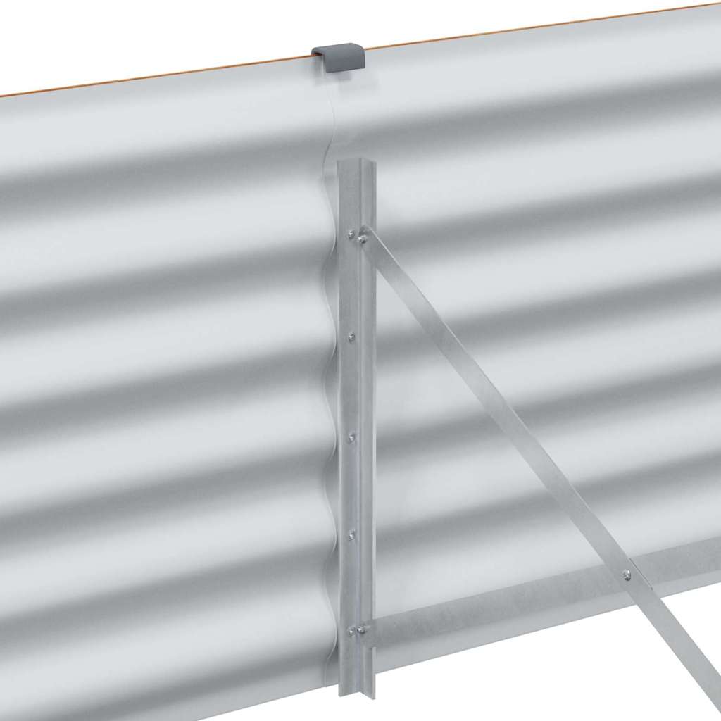 Garden Raised Bed Light Brown 390 x 50 x 36 cm Galvanised Steel