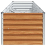Garden Raised Bed Light Brown 390 x 50 x 36 cm Galvanised Steel