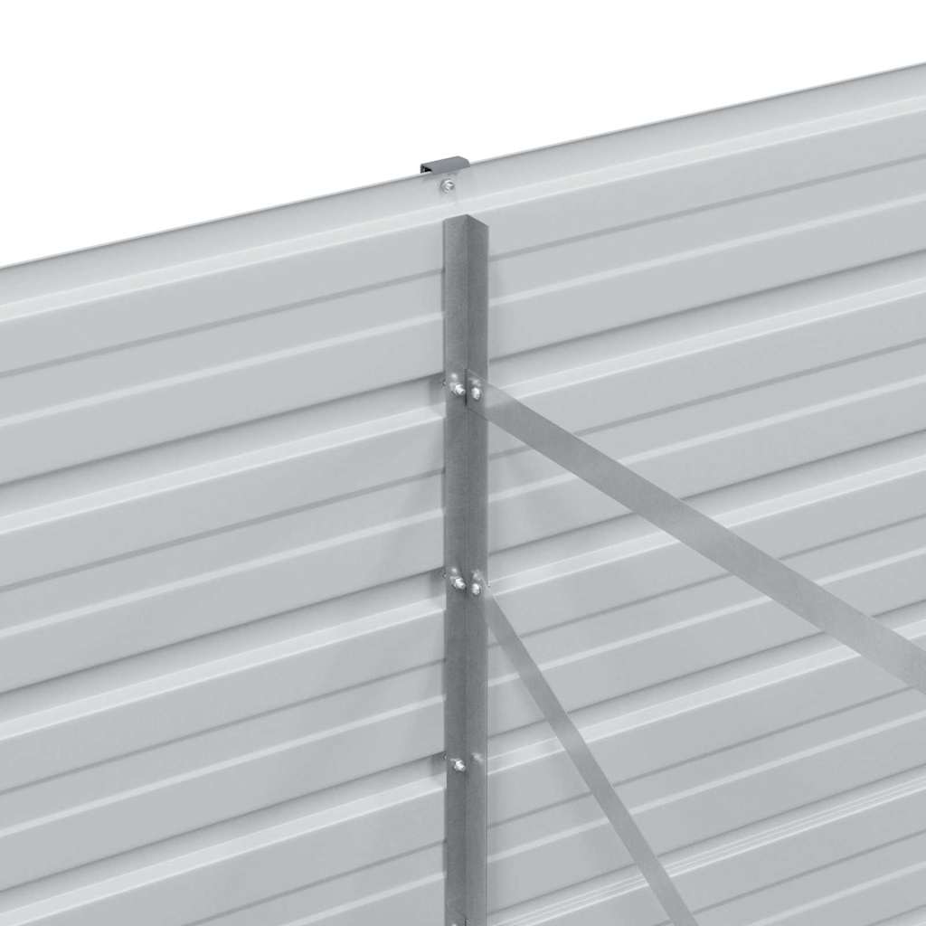 Garden Raised Bed Light Brown 240 x 80 x 77 cm Galvanised Steel