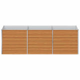 Garden Raised Bed Light Brown 240 x 80 x 77 cm Galvanised Steel
