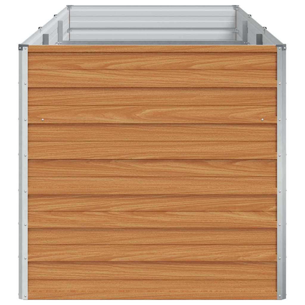Garden Raised Bed Light Brown 240 x 80 x 77 cm Galvanised Steel