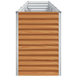 Garden Raised Bed Light Brown 390 x 50 x 68 cm Galvanised Steel