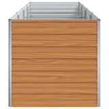 Garden Raised Bed Light Brown 320 x 80 x 77 cm Galvanised Steel