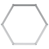 Raised Garden Bed Wood Look 129 x 129 x 45 cm Galvanised Steel