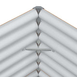 Garden Raised Bed Light Brown 582 x 50 x 68 cm Galvanised Steel