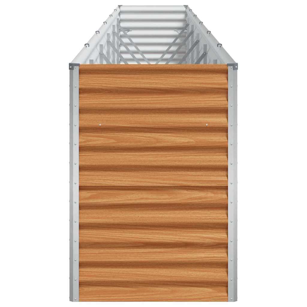Garden Raised Bed Light Brown 582 x 50 x 68 cm Galvanised Steel
