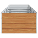 Garden Raised Bed Light Brown 400 x 80 x 45 cm Galvanised Steel