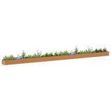 Garden Raised Bed Light Brown 970 x 50 x 36 cm Galvanised Steel