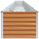 Garden Raised Bed Light Brown 970 x 50 x 36 cm Galvanised Steel
