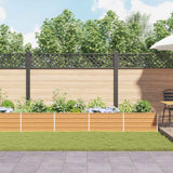 Garden Raised Bed Light Brown 480 x 80 x 45 cm Galvanised Steel