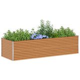 Garden Raised Bed 290 x 100 x 68 cm Galvanised Steel