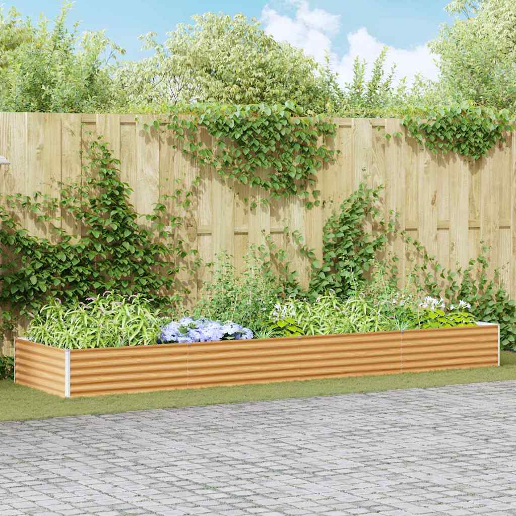 Garden Raised Bed 390 x 100 x 36 cm Galvanised Steel