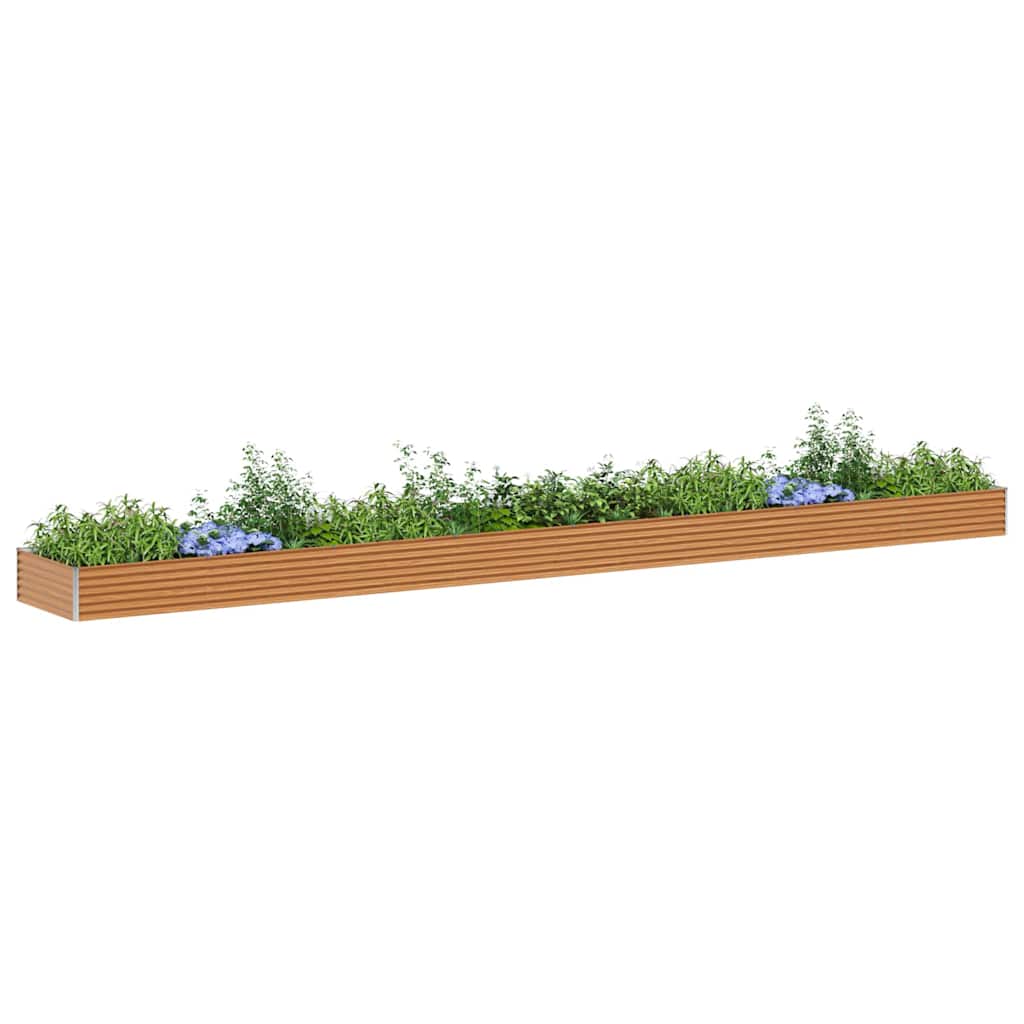 Garden Raised Bed 775 x 100 x 36 cm Galvanised Steel