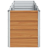 Garden Raised Bed Light Brown 240 x 40 x 45 cm Galvanised Steel