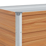 Garden Raised Bed Light Brown 160 x 40 x 77 cm Galvanised Steel