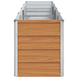 Garden Raised Bed Light Brown 320 x 40 x 45 cm Galvanised Steel