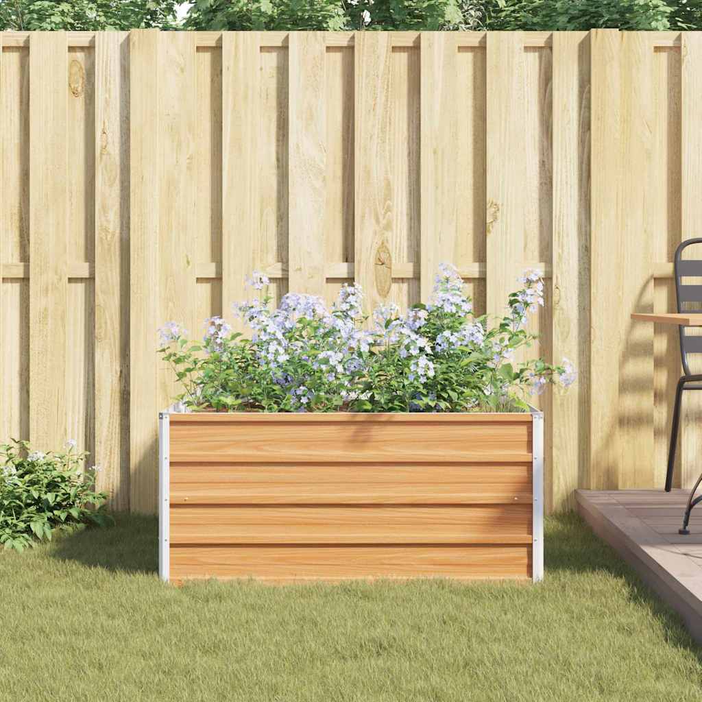 Garden Raised Bed Light Brown 100 x 100 x 45 cm