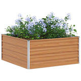 Garden Raised Bed Light Brown 100 x 100 x 45 cm