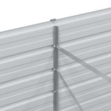 Garden Raised Bed Light Brown 400 x 80 x 77 cm Galvanised Steel