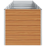 Garden Raised Bed Light Brown 400 x 80 x 77 cm Galvanised Steel