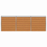 Garden Raised Bed Light Brown 240 x 40 x 77 cm Galvanised Steel