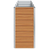 Garden Raised Bed Light Brown 240 x 40 x 77 cm Galvanised Steel