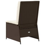Garden Sofa with Cushion Brown Poly rattan