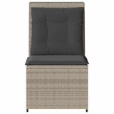 Garden Sofa with Cushion Light Grey Poly Rattan