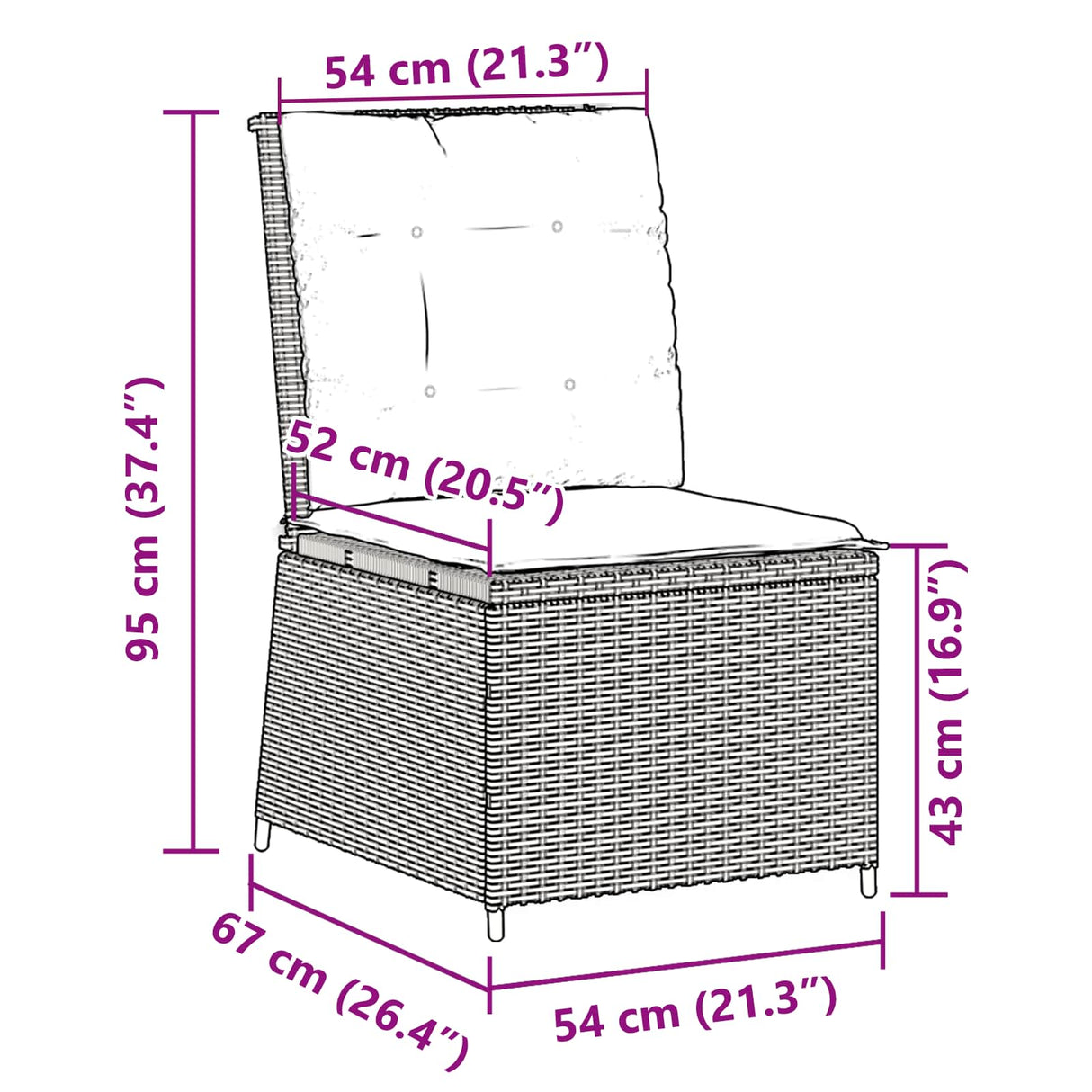 Garden Sofa with Cushion Light Grey Poly Rattan