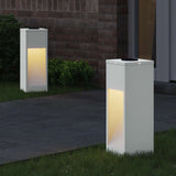 Solar Led Pathway Light 2 pcs White Cold Rolled Steel
